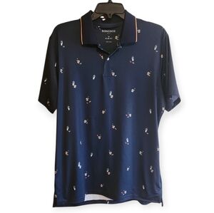 Bonobos Dark Blue Polo with Pattern